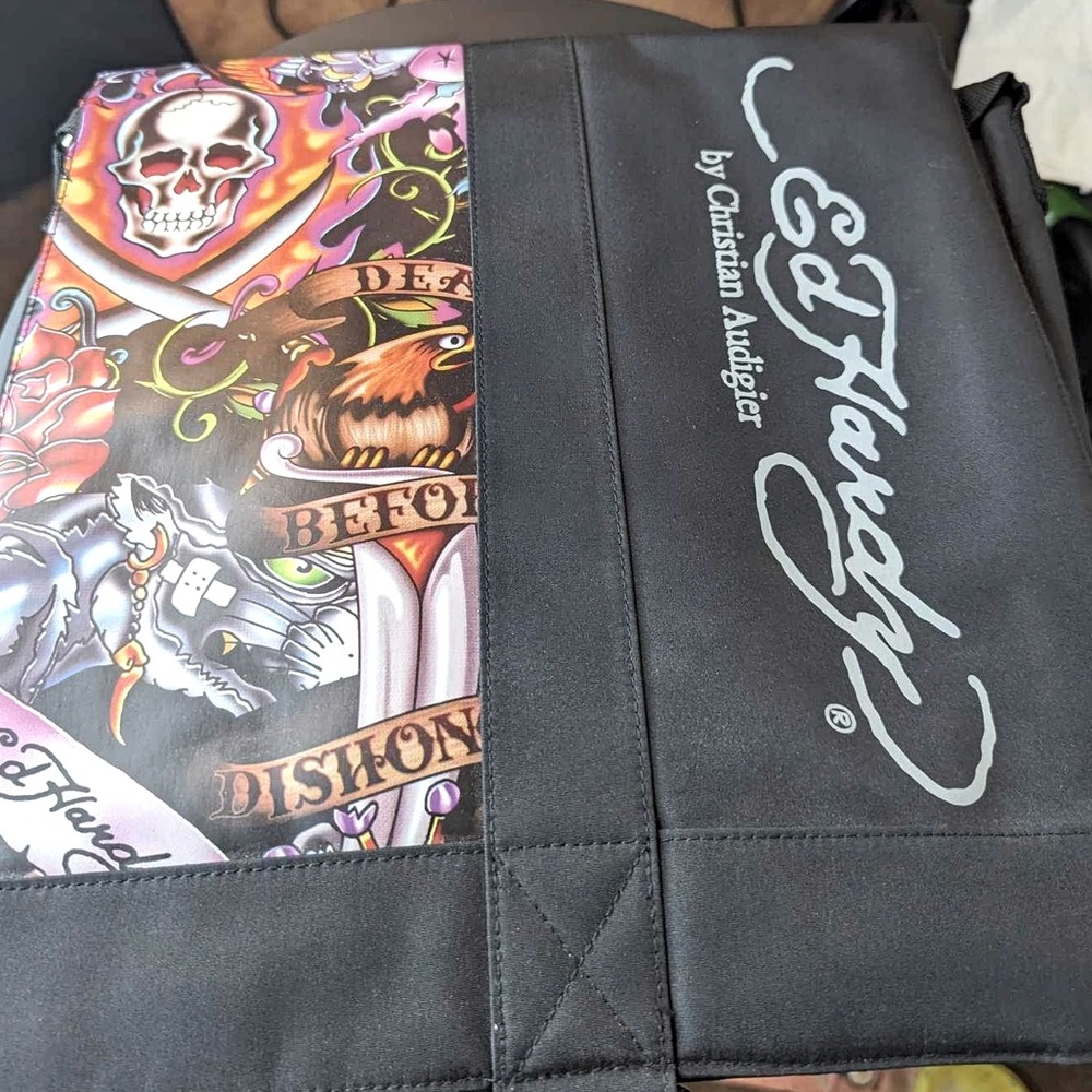 Ed Hardy Designs Black Messenger Bag - Collector Edition ***NWT***